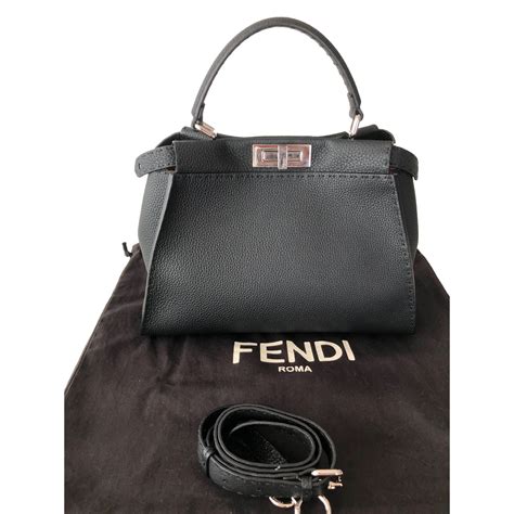 fendi black f bag|fendi handbags for women black.